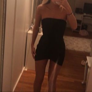 Strapless Ruched Mini Dress